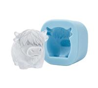 Whiskey Ice Mold - 6 Cavity Cow Shaped Flexible Chilling Cube Making Tool, Silicone Ice Molds for Whiskey, Bourbon Cocktails, Vodka and Cold Drinks Enhancing Beverage Presentation, Fun Party Materials