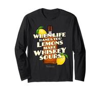 Whiskey Quote When Life Hands You Lemons Whiskey Maglia a Manica