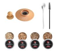 Whiskey Smoker Kit con 4 sapori di trucioli di legno per cocktail, carne, set per la casa e il bar