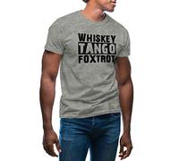 Whiskey Tango Foxtrot Military WTF T-Shirt Maglietta Grigio per Uomo Size M