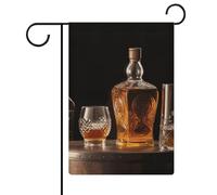 Whisky Beer Immagini Bandiere da giardino 30,5 x 45,7 cm bandiera esterna a doppia faccia bandiera estiva da cortile floreale bandiere da giardino di benvenuto stagionali decorazioni per le vacanze
