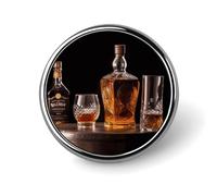 Whisky Beer Immagini Distintivo Rotondo Spilla Carina Cappelli Giacche Decorazione Personalizzata Spilla Abbigliamento Gioielli Accessori per Festa di Nozze Regalo