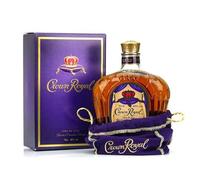 Whisky Canadese Crown Royal, 1L, con Astuccio e Sacchetto Regalo in Velluto Viola
