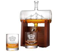 Whisky Decanter & Occhiali Set con Incisione - Regalo per il Compleanno &