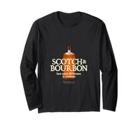 Whisky Scotch e Bourbon Citazione Divertente Differenze nel Whisky Maglia a Manica