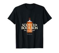 Whisky Scotch e Bourbon Citazione Divertente Differenze nel Whisky Maglietta