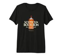 Whisky Scotch e Bourbon Citazione Divertente Differenze nel Whisky Maglietta Premium