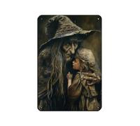 Whisper of the Woods - Baba Yaga - Targa in metallo vintage, decorazione artistica da parete per pub, club, caffetteria, bar, casa, 20 x 30 cm