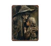 Whisper of the Woods - Baba Yaga - Targa in metallo vintage, decorazione artistica da parete per pub, club, caffetteria, bar, casa, 30 x 40 cm