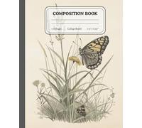 Whispering Wings | Classic Composition Book | Vintage Botanical Notebook for School & Personal Writing: A charming companion for mindful journaling and study