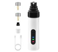 Whisperpaws Pain-Free Nail Trimmer, Silent Nail Trimmer for Dogs and Cats, with LED Light & 2 Speeds,Quick USB Charge with Grinding Heads (1pc+2head)