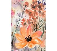 Whispers in Bloom: Elegant Watercolor Floral Notebook: Bloom Watercolor Floral Notebook 6 x 9 inches