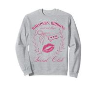Whispers Nastri Bandiere Rosse Coquette Social Club Design Felpa