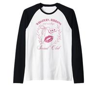 Whispers Nastri Bandiere Rosse Coquette Social Club Design Maglia con Maniche Raglan