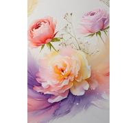 Whispers of Grace: Feather & Floral Notebook: pastel feather and flower journal 6 x 9 inches