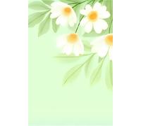 Whispers of Green Floral Journal: Soft Watercolor Daisies on Muted Green | 6" x 9" Wide-Ruled Lined Pages | 120 Pages | Matte Finish Nature-Inspired Notebook