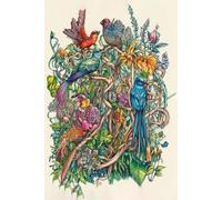 Whispers of Nature: Botanical Bird Journal - 6x9 Lined Notebook with 200 White Pages | Mirrored Floral & Birds Cover | Paperback & Hardcover Options