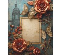 Whispers of Paris: Vintage Rose Notebook with Antique-Style Pages