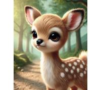 Whispers of the Forest: College Ruled Lined Notebook with Adorable Baby Deer Design: Perfect for Writing, Journaling, Doodling - 7.5 x 9.25 Inches, ... College Ruled, Matching Front and Back Cover