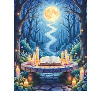 Whispers of the Midnight Grove: Wide Ruled Notebook with Open Illustration Space for Writing, Sketches and Creative Notes