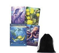 Whispers of the Oceano Oracle Cards Tavola Esoterici blue angel Fortuna Con Bag