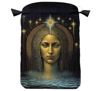 Whispers Of Time Tarot Satin Drawstring Bag 6X9 Di Lo Scarabeo Multicolore