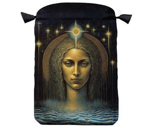 Whispers Of Time Tarot Satin Drawstring Bag 6X9 Di Lo Scarabeo Multicolore