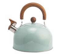 Whistling Kettle (3L) - Stainless Steel Teapot with Wood Handle