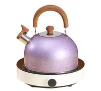Whistling Tea Kettle - Acciaio inossidabile 18,5 x 18 cm | Kettle, Water Boiler | 2L Whistling Tea Kettles For Coffee, Fast Boiling Hot Water, Camping Trips, Hiking, Festival, Outdoor Cooking