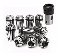 Whisverse 10Pcs Er16 Molla Collet con 1Pcs Albero Motore 8mm Estensione Supporto CNC Fresatura Strumento Incisione Macchina 1mm-10mm