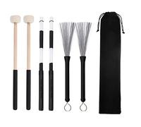 Whisverse Set di bacchette per batteria, per bambini, adulti, rock band, studenti di jazz, portatile