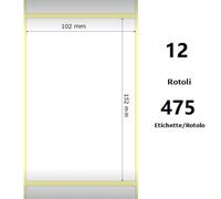 White 102x152mm, 475 Et/Rotolo Z-1000D,4x6x1 Core ,circonferenza 111mm