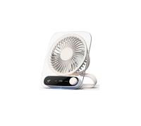 (White)199-speed Desktop wall-mounted Fan With Handle & Light Built-in Aromatherapy Cotton