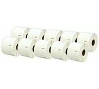 White 62mmX30.48m for Brother P-Touch QL100010501060 confezione da 10 pezzi