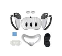 (White) 7pcs Set Vr Accessories For Oculus/meta Quest 3, Front Headset Protector Cover, Controller Grips Cover, Lens Cover, Face Pad, Joystick Caps