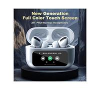 (White) A9 Pro In Ear Wireless Earphones Bluetooth 5.4 LED Display Gaming Headset Sport Headphones Active Noise Reduction HIFI Sound Low Latency