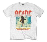 AC/DC Blow Up Your Video / World Tour 1988 White 2XL Maglietta