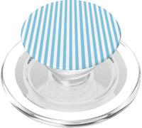 White and Blue Striped Sky Color Vertical Lines PopSockets PopGrip per MagSafe