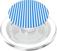 White and Blue Vertical Lines Cool Stripes Design PopSockets PopGrip per MagSafe