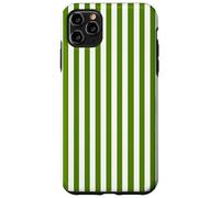 White and Green Vertical Striped Geometric Lines Custodia per iPhone 11 Pro Max
