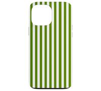 White and Green Vertical Striped Geometric Lines Custodia per iPhone 13 Pro Max