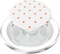 White and Orange Polka Dots Classic Polkadots Cute Preppy PopSockets PopGrip per MagSafe