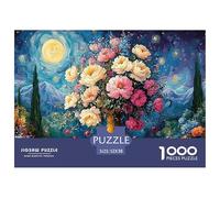 White And Pink Peonies 1000 Pezzi Carta Ecologica Puzzle Blooming Flowers Antistress Gioco Creativo Puzzle Decorazioni Per La Casa 52x38cm/1000pcs