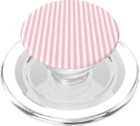 White and Pink Stripes Geometric Vertical Lines Pattern PopSockets PopGrip per MagSafe