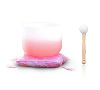 White And Red Gradient, Crystal Yoga Singing Bowl, 8-12 ", Handmade, Meditation Props, Relieve Fatigue And Anxiety, Suitable For Beginners And Professionals, Send Percuss(12 Pollici)