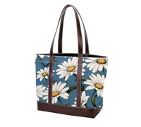 White Art Daisy-417 - Borsa a tracolla da donna, in morbida pelle lavata e borse resistenti, multicolore, 33,8 x 12 x 31 cm