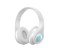 (White) B39 Wireless Bluetooth Headset Subwoofer With Breathing Light Support TF Card