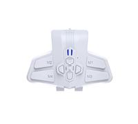(White) Backplate Programable Remap Kit for PS5 DualSense Gamepad PC Back Buttons with Turbos Macro Function