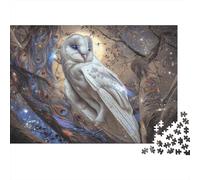 White Barn Gufo Puzzle Per Adulti |Con un luccichio negli occhi| 1000pcs (75x50cm) Puzzle Giochi EduGattoivi,decorazioni Per La Casa