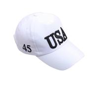(White) Baseball Cap Unisex Athletic Low Profile USA American Flag Embroidery Cotton Adjustable for Snapback Dad Hat for Men Wom White